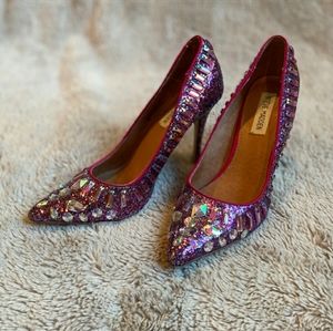 Steve Madden Galaxxie Flirty Pink Glitter Pumps